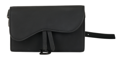 Saddle Belt Bag, &pound;495, Handbags, Black, Leather, Front view